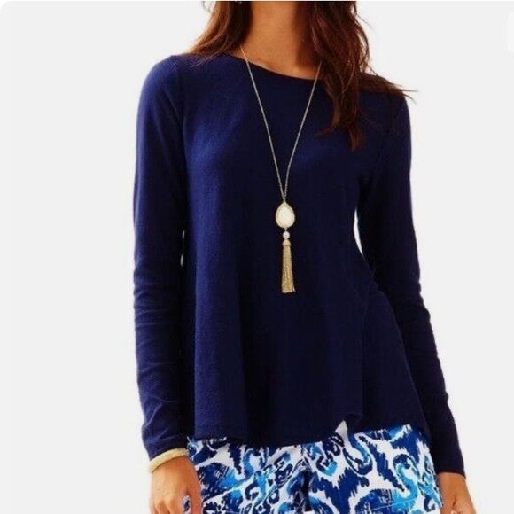 Lilly Pulitzer Tops - Lilly Pulitzer Ingle Sweater True Navy